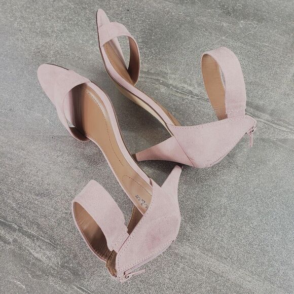 Style & Co. Sandals 9 M Paycee Pink Faux Suede Snake Print Dressy Shoes - Picture 4 of 12